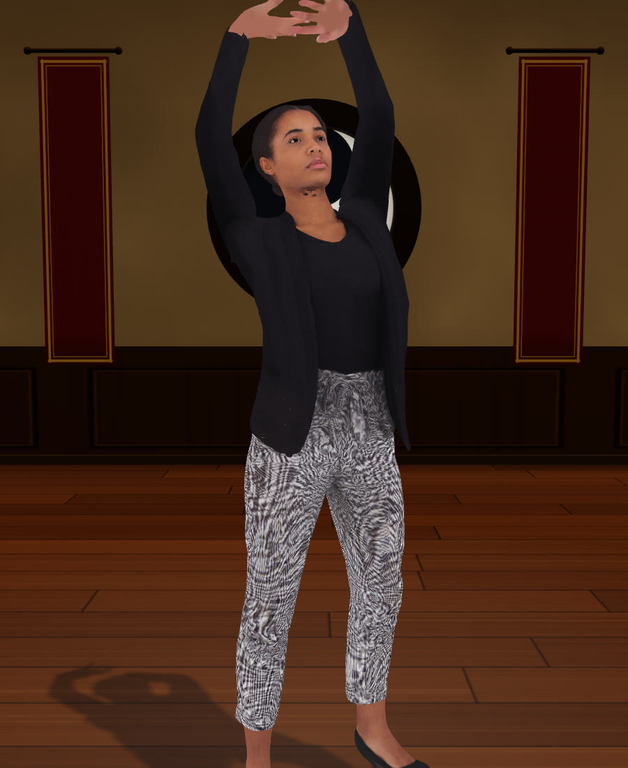 Avatar A performing the form