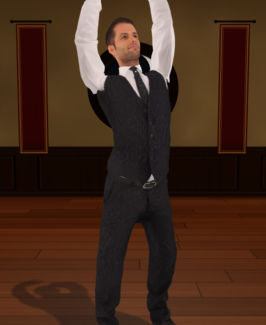 Avatar B performing the form