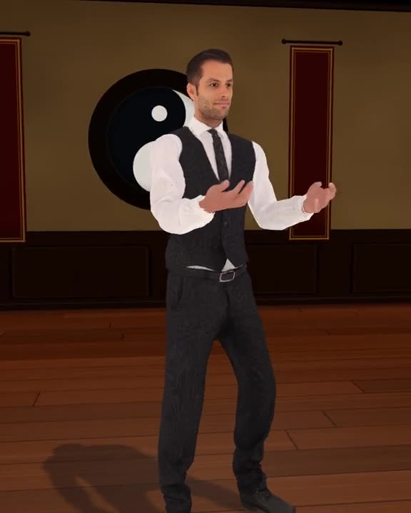 Punch fists left and right